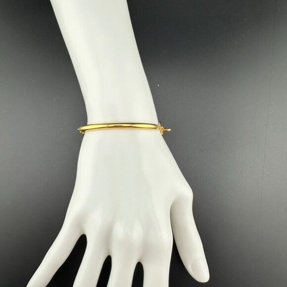 J. Crew Sterling Silver 925 Gold Vermeil Bark link Bracelet 6.5" - Picture 3 of 6